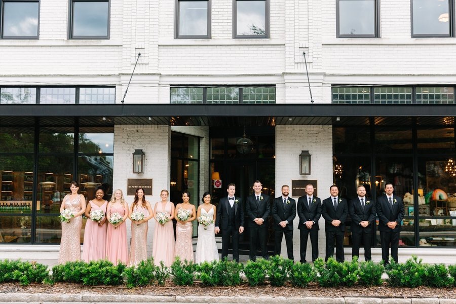 Tampa Oxford Exchange with Bridal party photo
