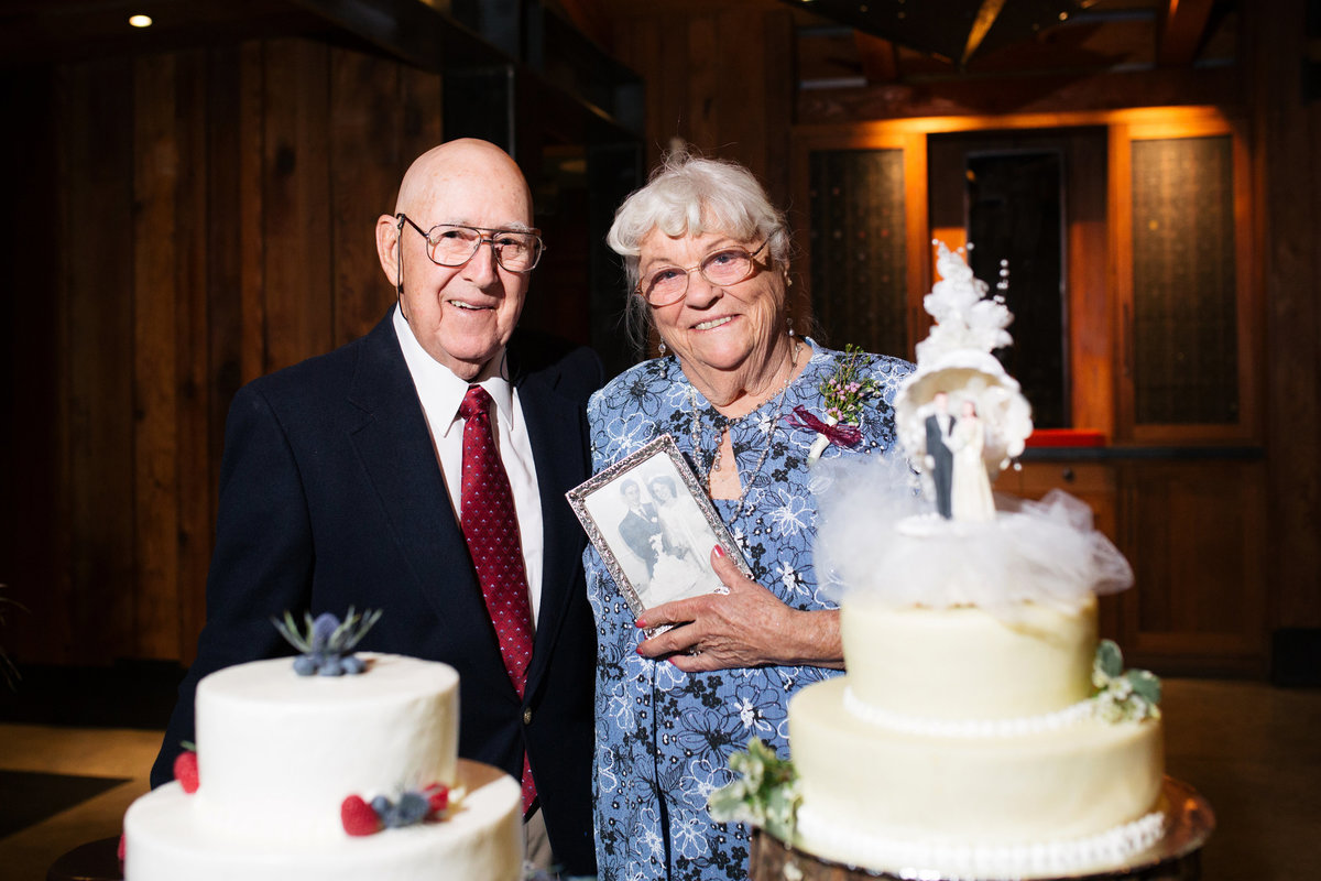 Grandparents at wedding Lake Tahoe, CA