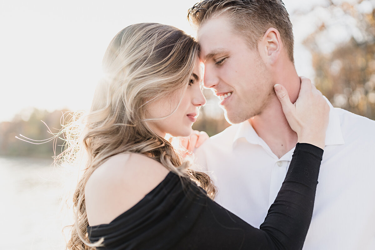 fall sunset independance oaks engagement photos in clarkston michigan provided by kari dawson, top rated metro detroit wedding photographer