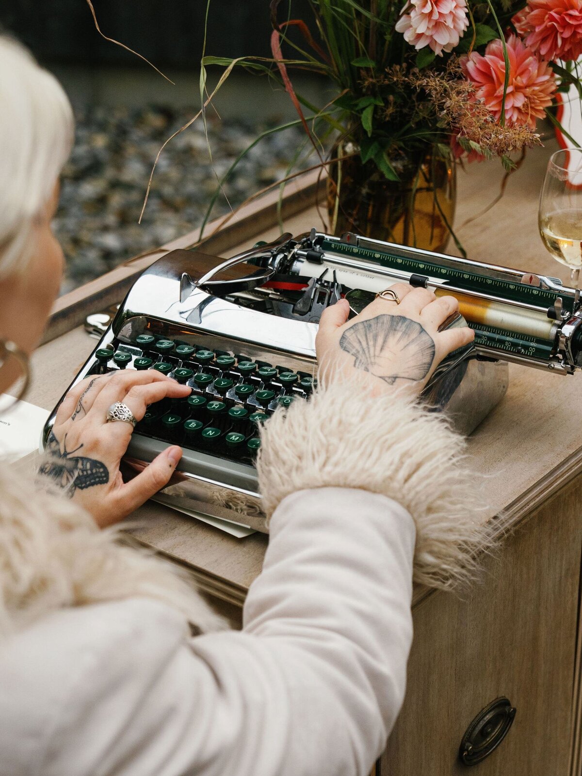 Woman on Typewriter