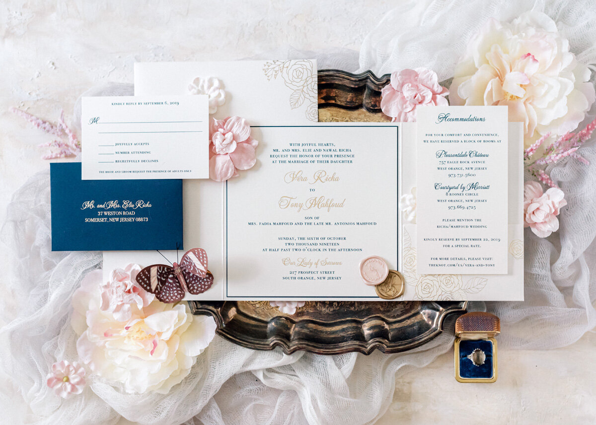 wedding stationery custom invitation suite plume and stone 30