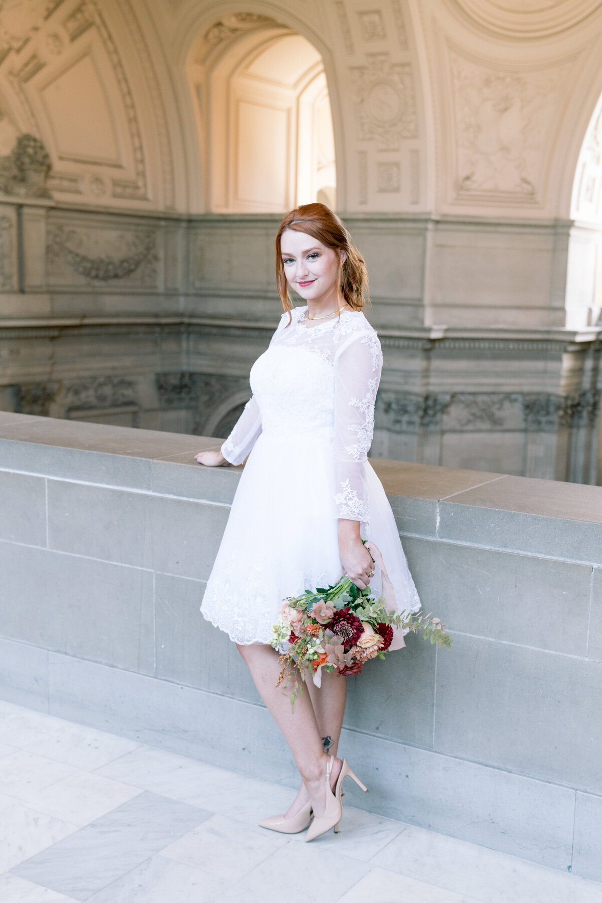 SF City Hall bridal portrait