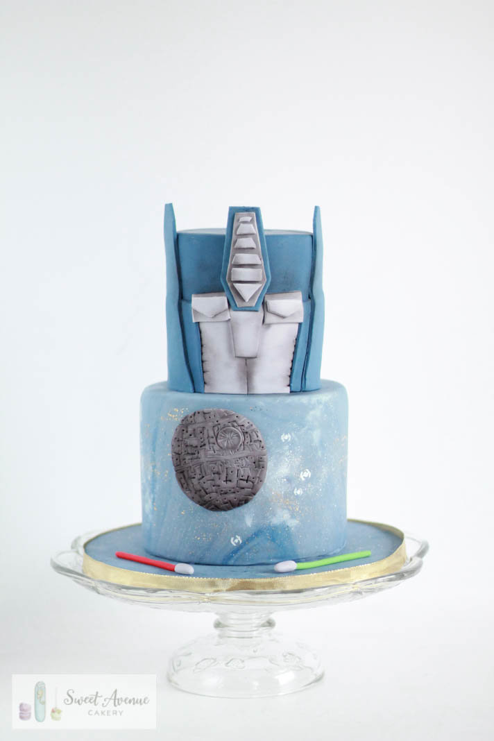star wars and transformers birthday cake