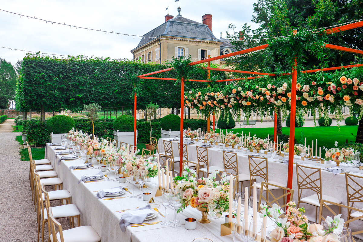 Luxury wedding planner designer South of France reception