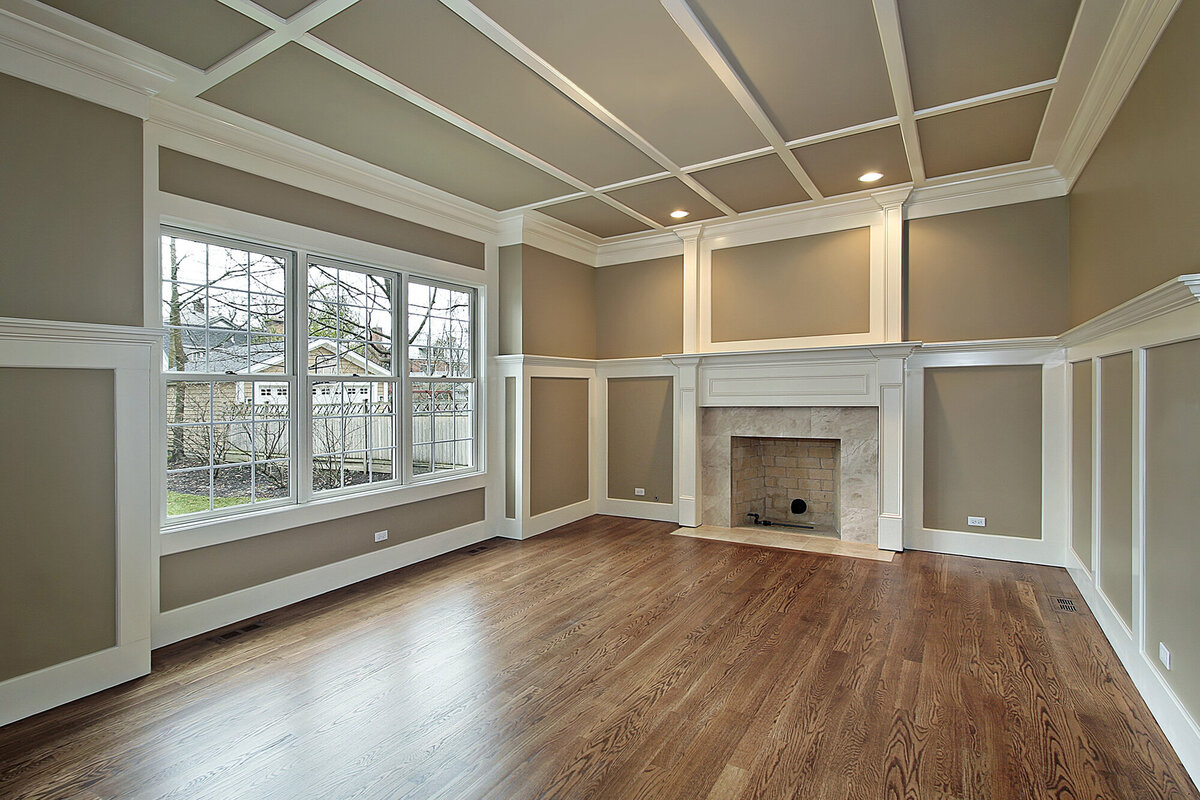 Living Room with moulding and millwork