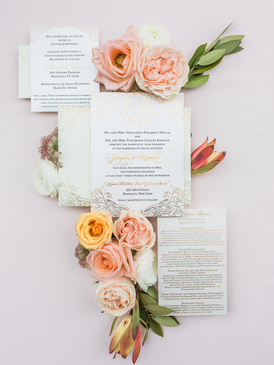 wedding stationery custom invitation suite plume and stone 69