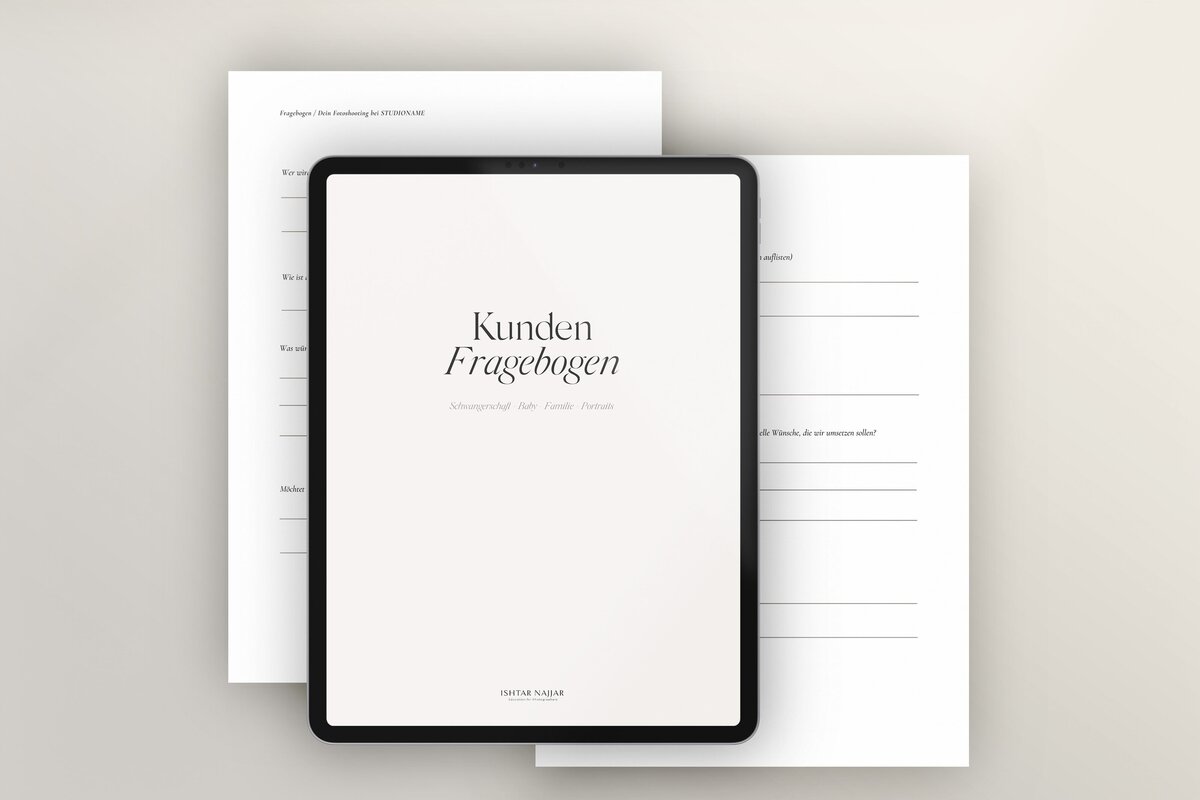Emailvorlagen und Kundenfragebogen Baby