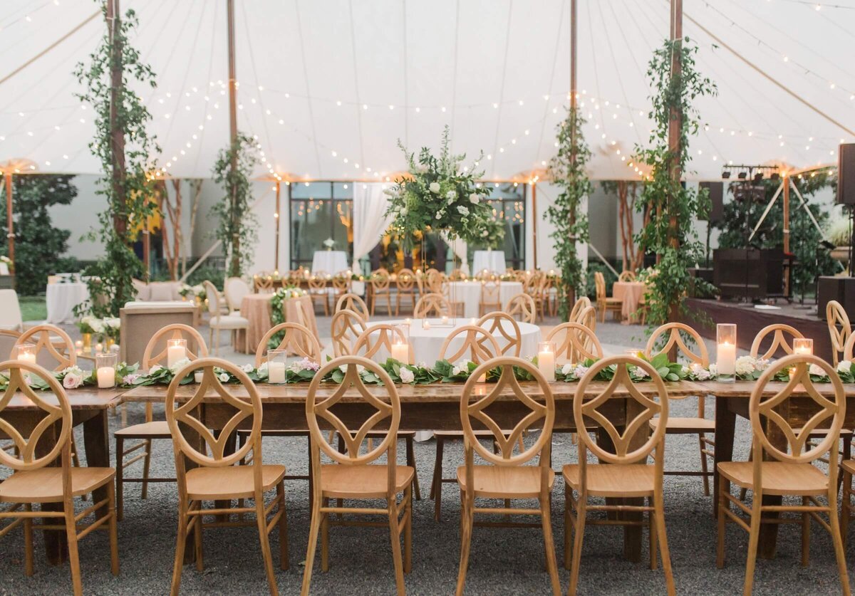 gold and green wedding reception decor