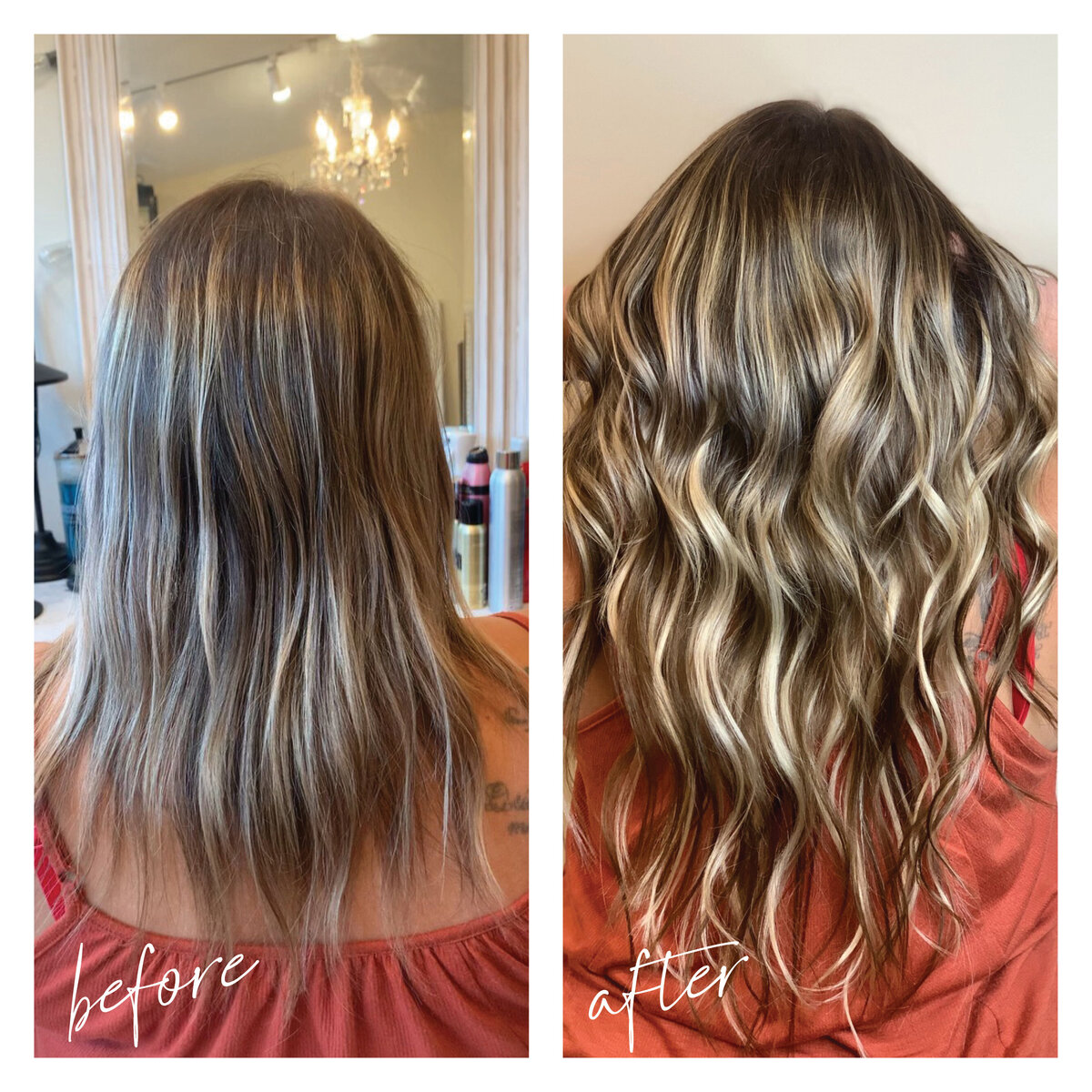640x640 before & after hair extensions
