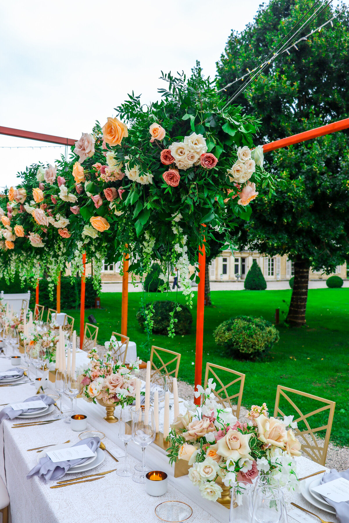 Luxury wedding planner designer South of France outdoor reception