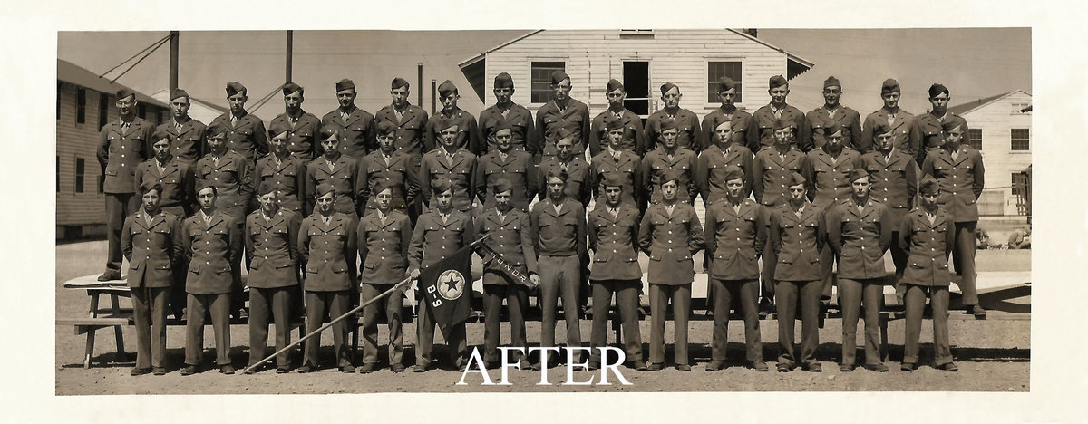 computer restored from pieces group military picture