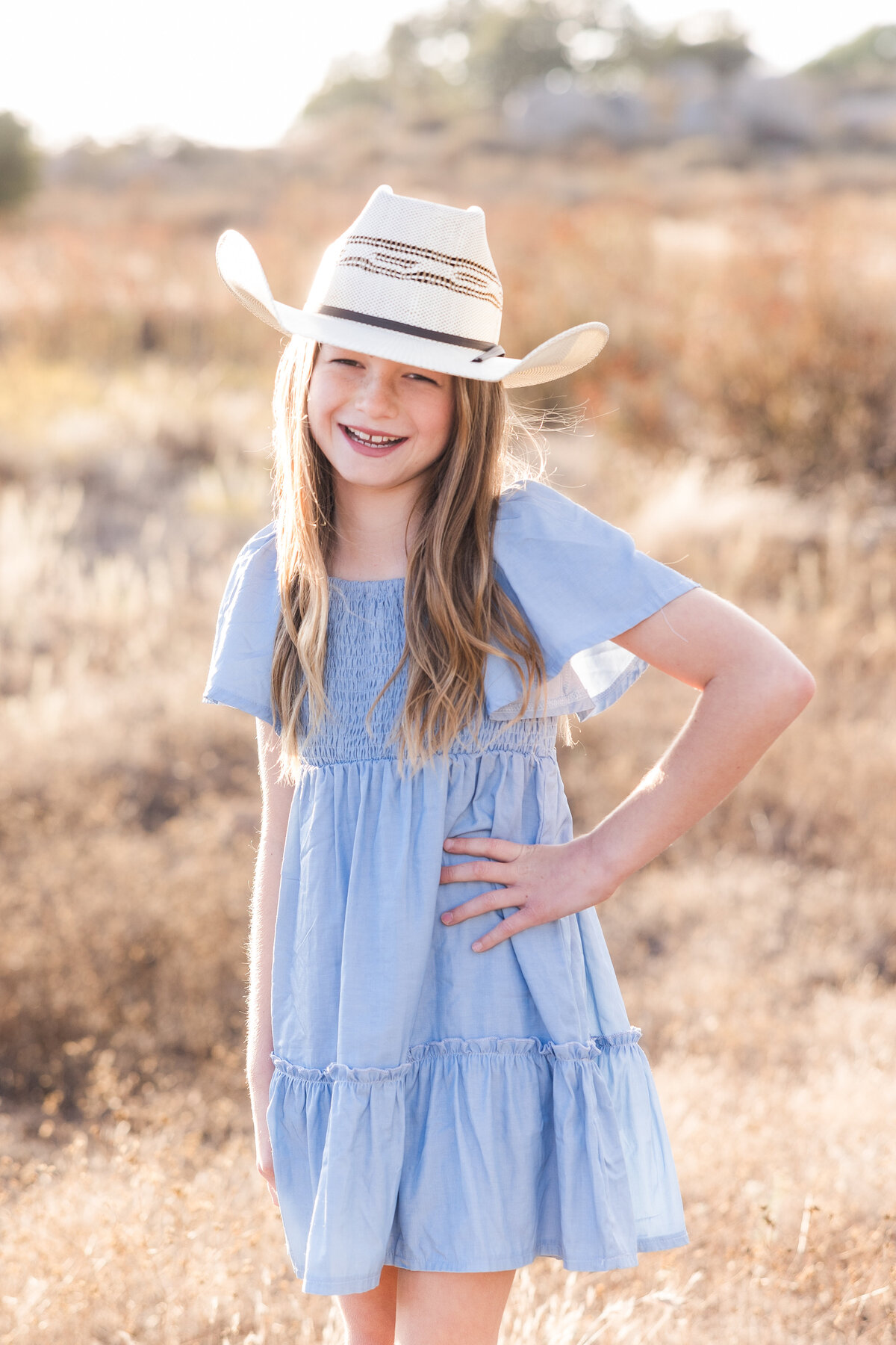 Wright's-Field-Family-Photoshoot-san-diego-girl-cowboy-hat