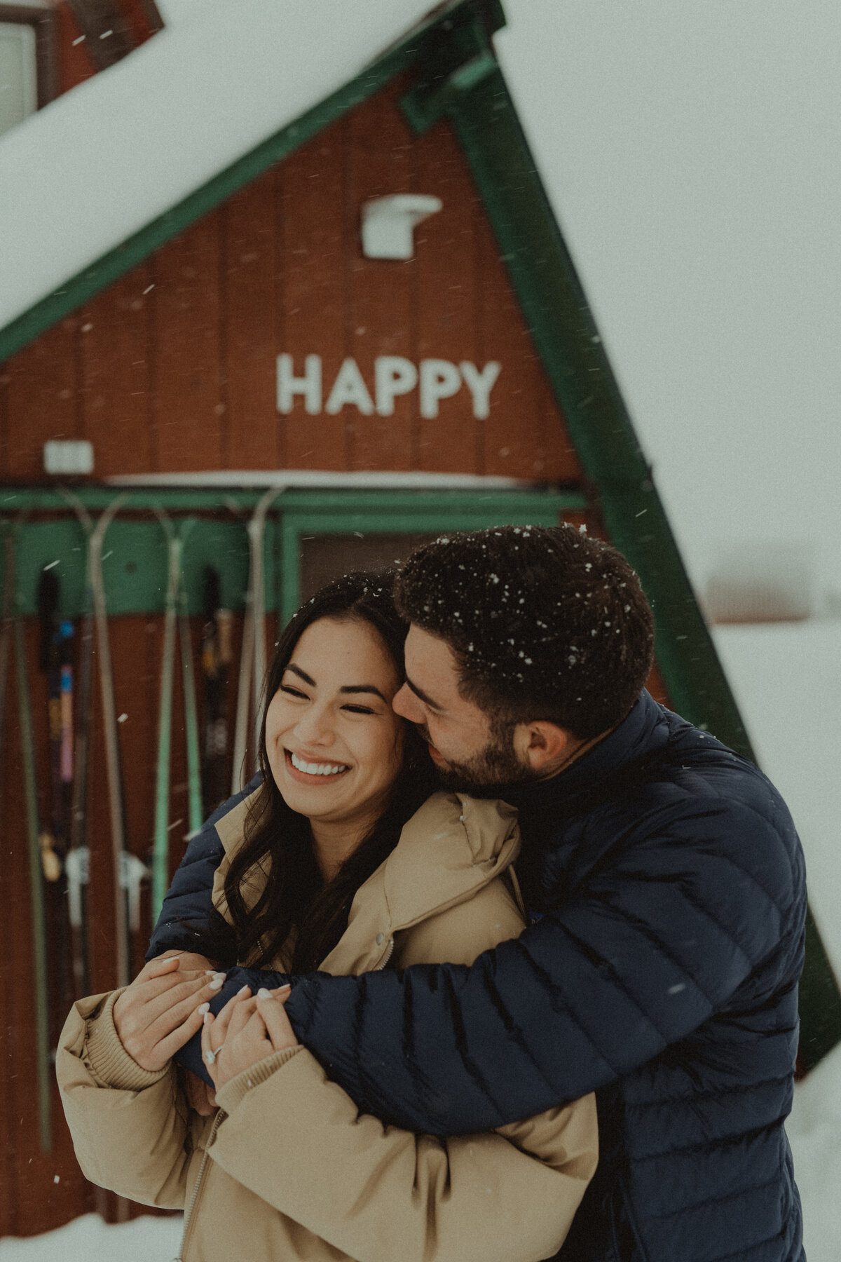 winter proposal photos in alaska