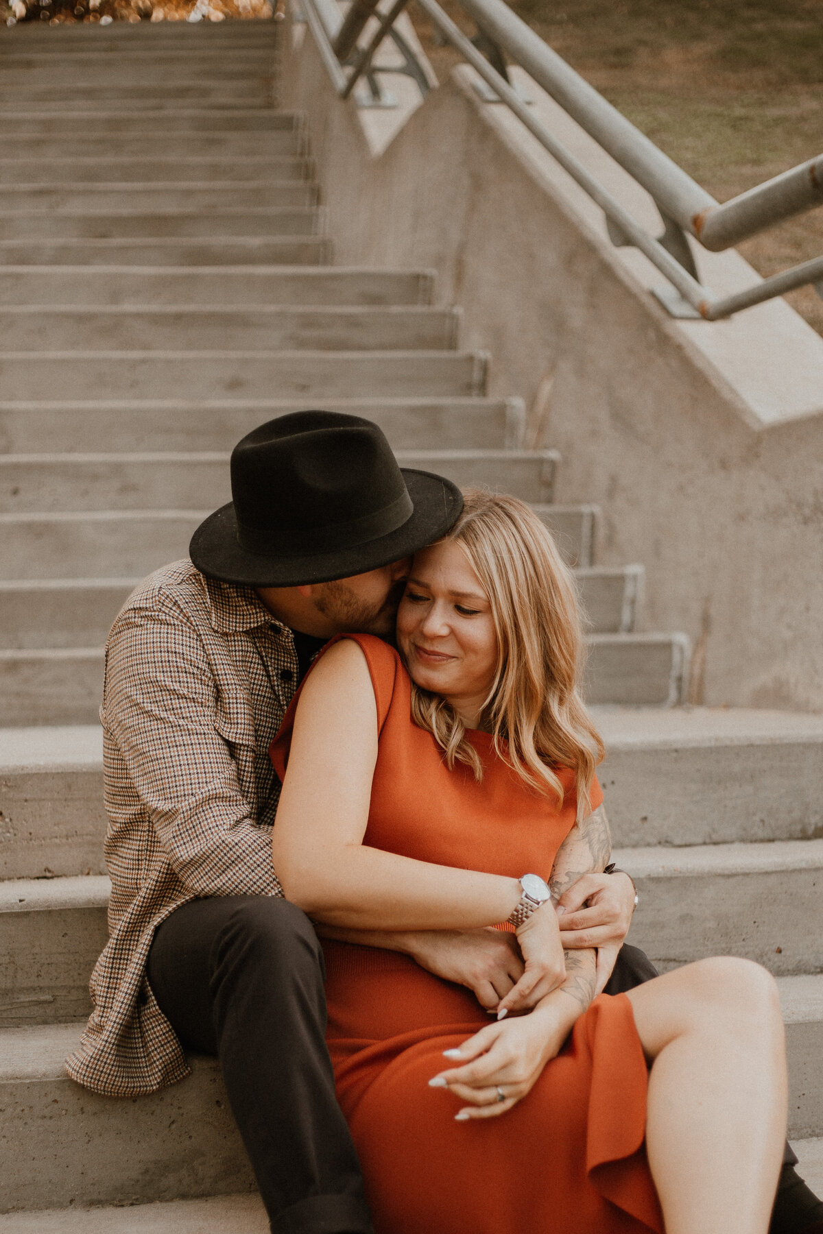 Romantic Engagement Shoot - Buffalo Bayou Park, Houston Texas-54