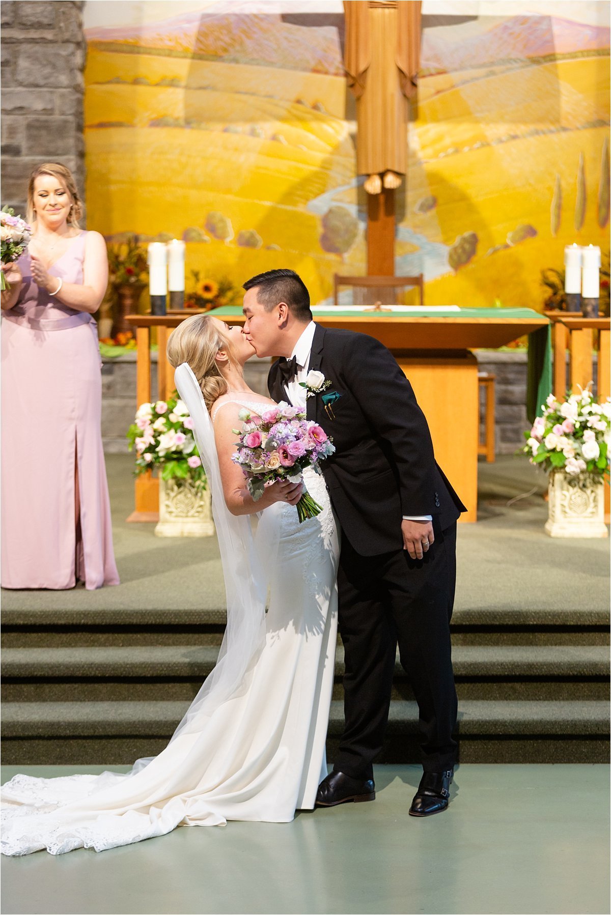 Mary Mother of God Parish Wedding Ceremony Church Venue in Oakville Ontario by Dylan and Sandra Photography