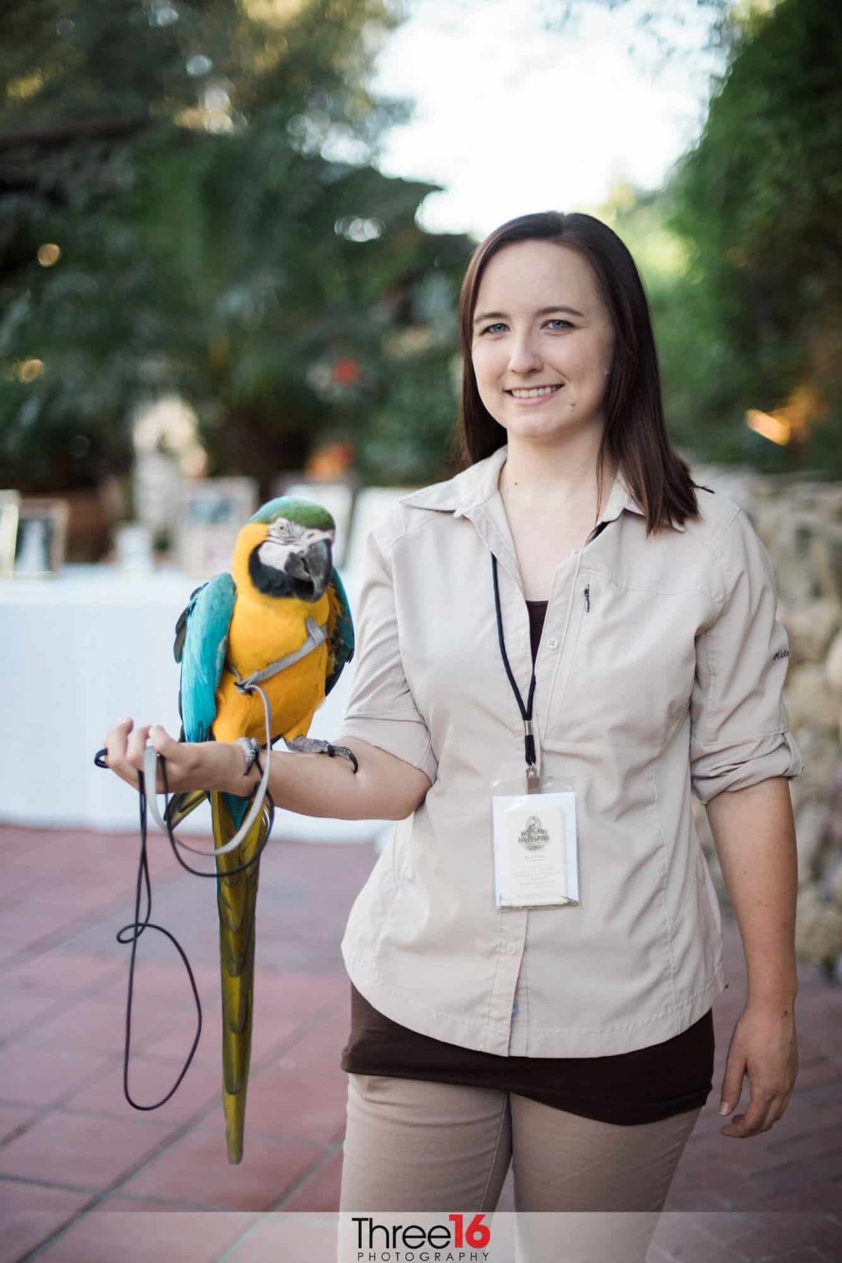 A Rancho Las Lomas Zoo trainer and her parrot