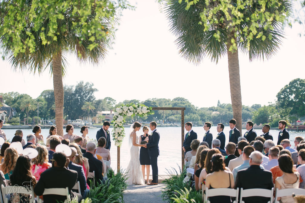 outdoor ceremony on the water