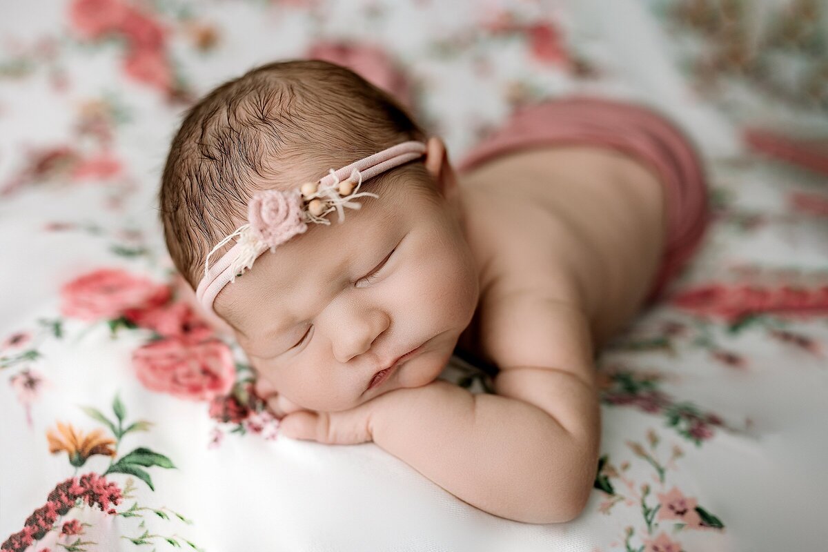 Baby girl Newborn studio photography in Harrisonburg, VA