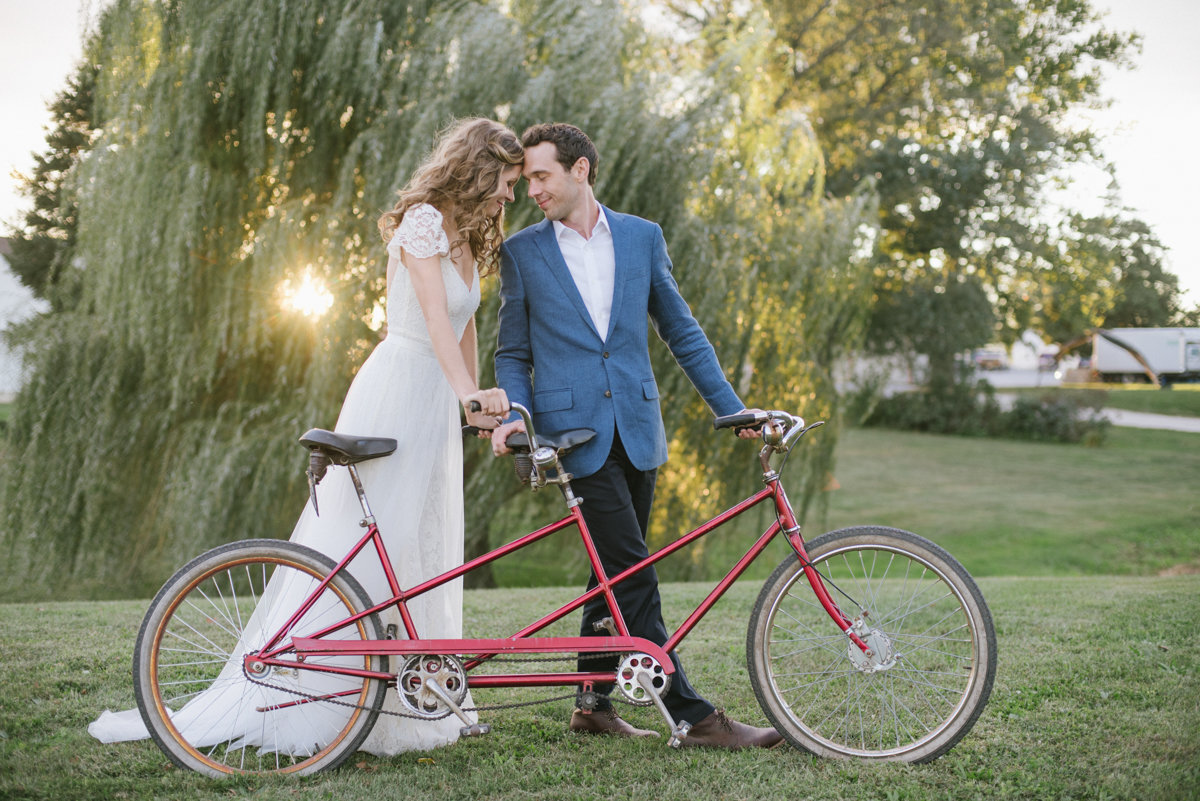 Bicycle built for two wedding photo