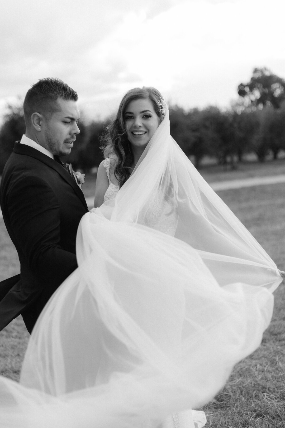 Bride and Wedding Veil