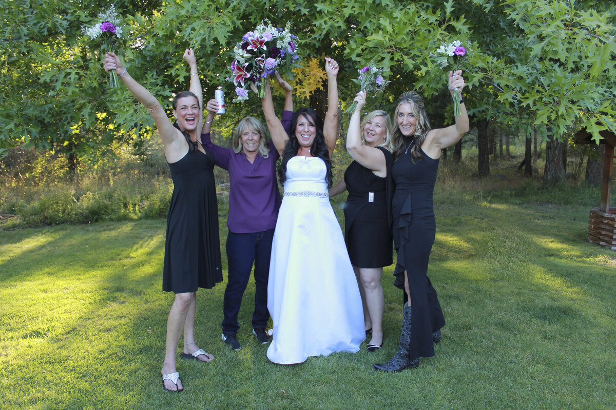 Bayview Idaho  Community Center Wedding  Bridal Party