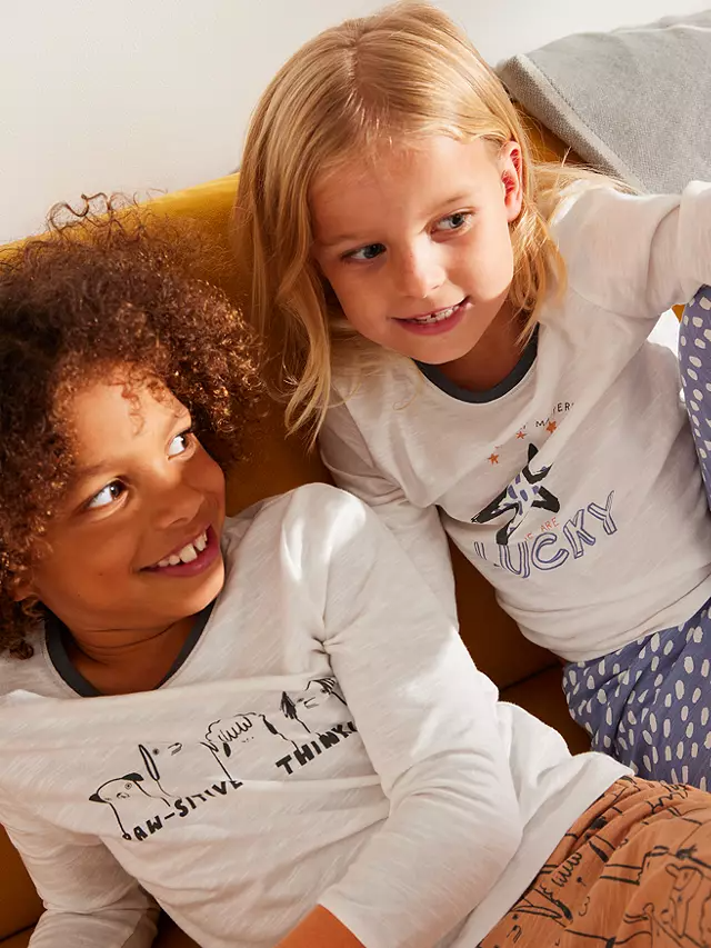 John Lewis & Partners Kids' Pawsitive Thinking Dogs Pyjamas, Multi