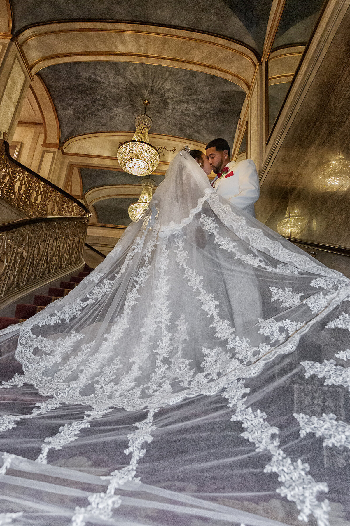 stunning couple photo on their wedding day in Cleveland Ohio captured by TheWiz Photography