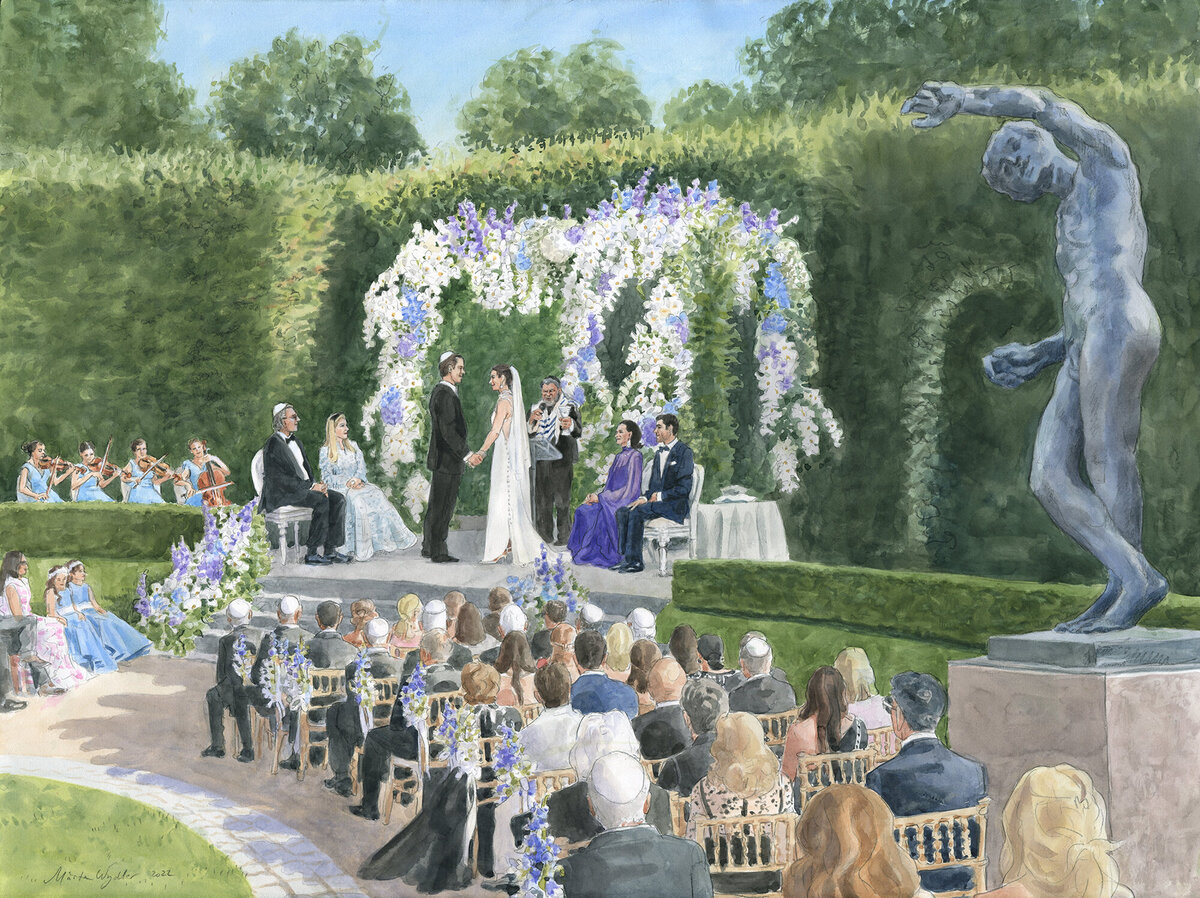 h Musee Rodin Wedding by Alejandra Poupel Events CeremonyRodin-MaeWy
