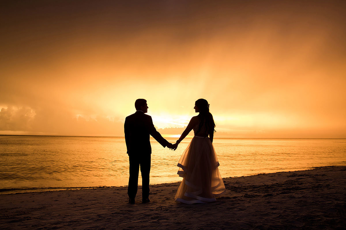 ritz carlton naples florida sunset wedding