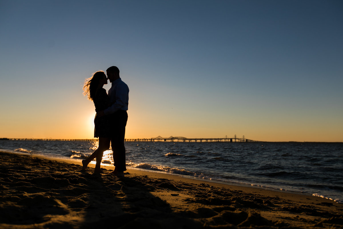 Sunset-Silhouette-Beach-Engagement-Photos