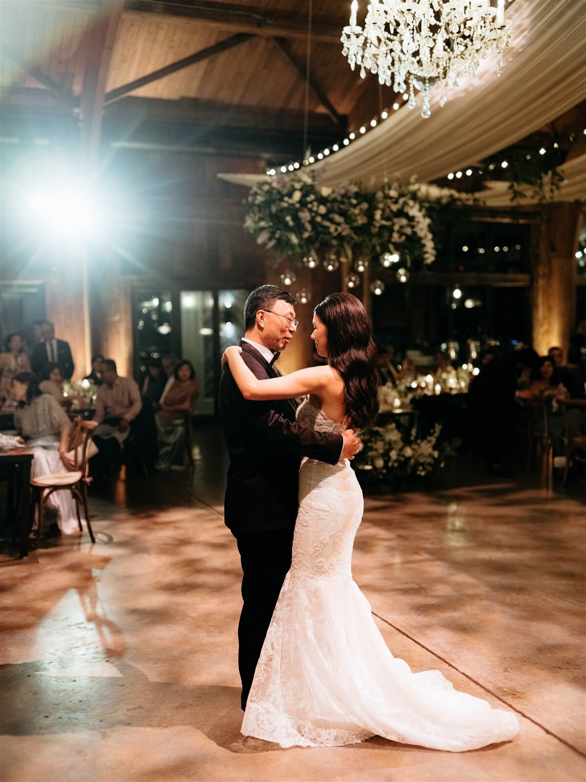 Father-daughter dance at Cedar Lakes Estate wedding venue in Hudson Valley