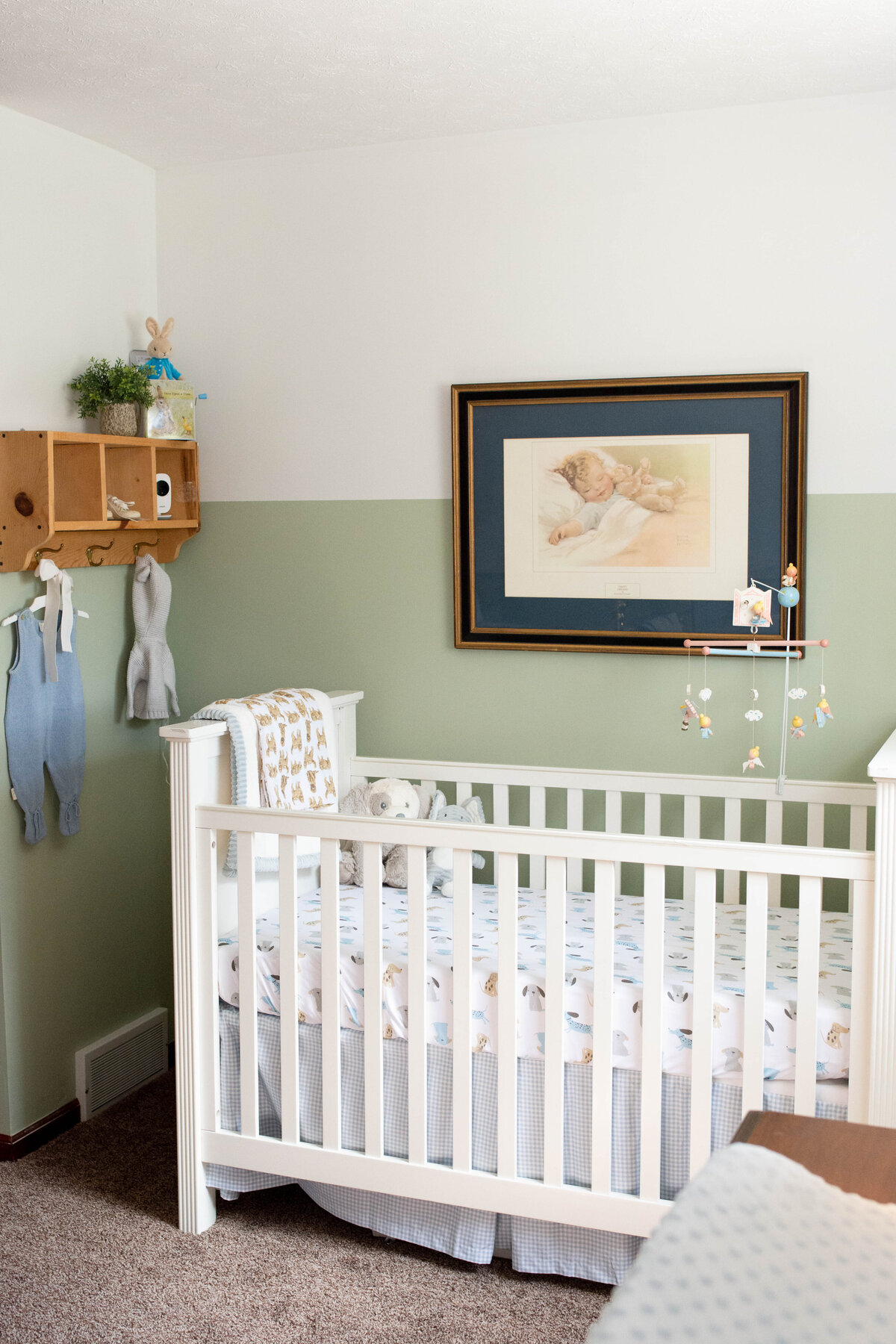 Green and Blue Boy Nursery Guest Room -6