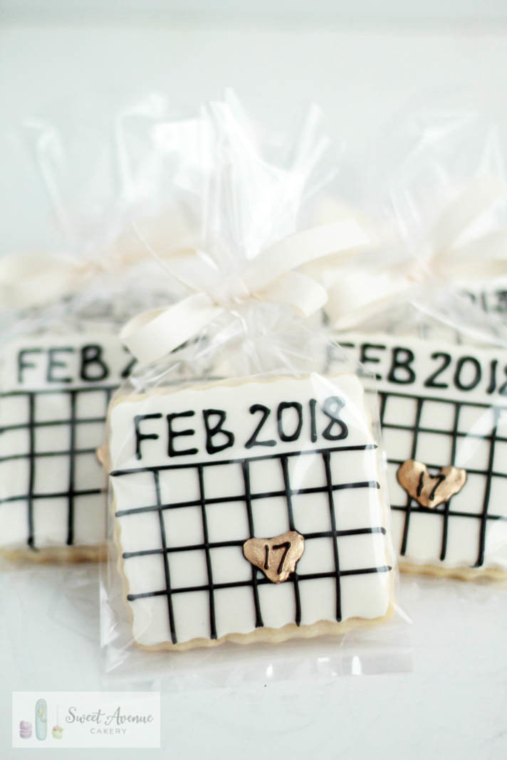 save the date calendar cookies