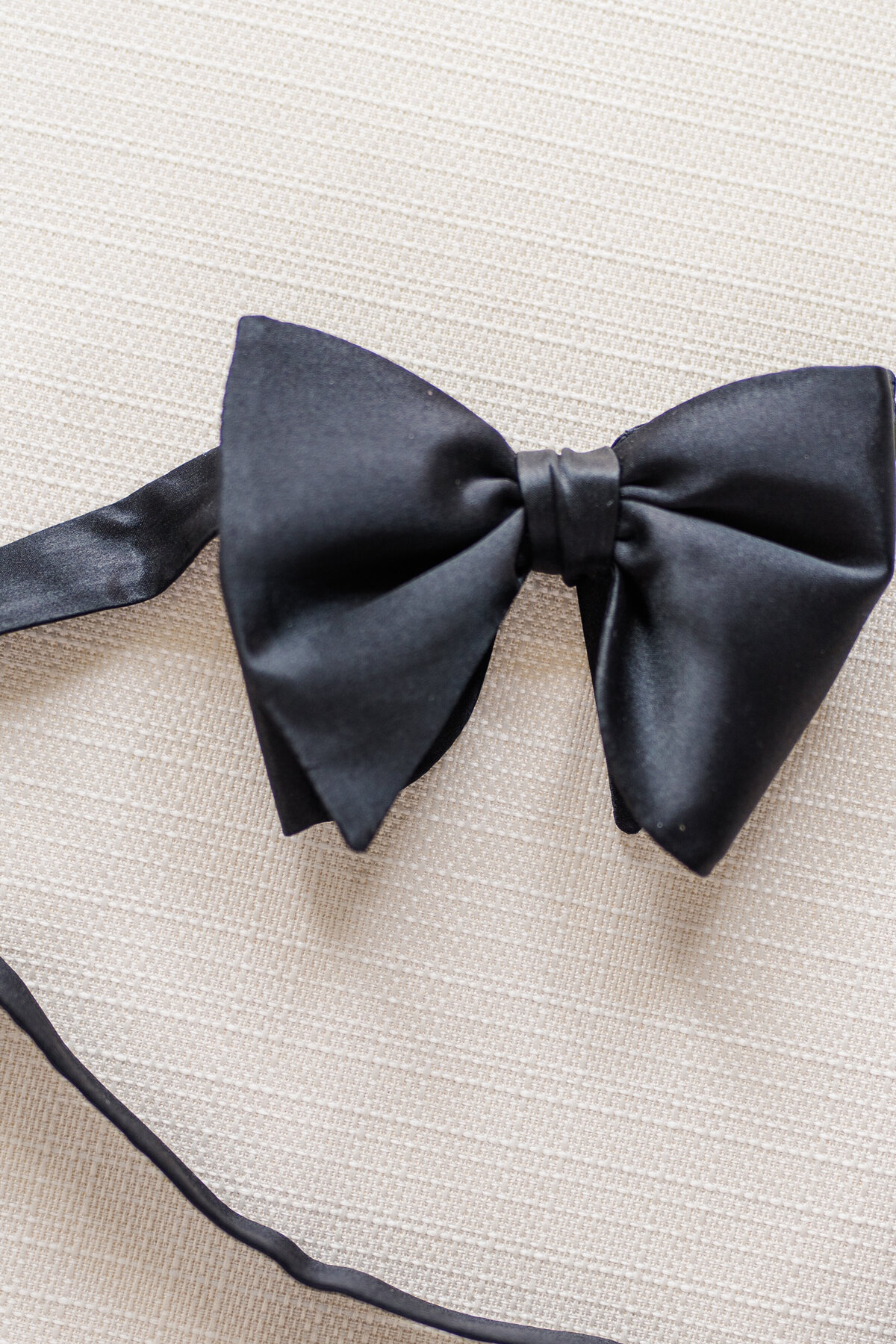 Black tie wedding details