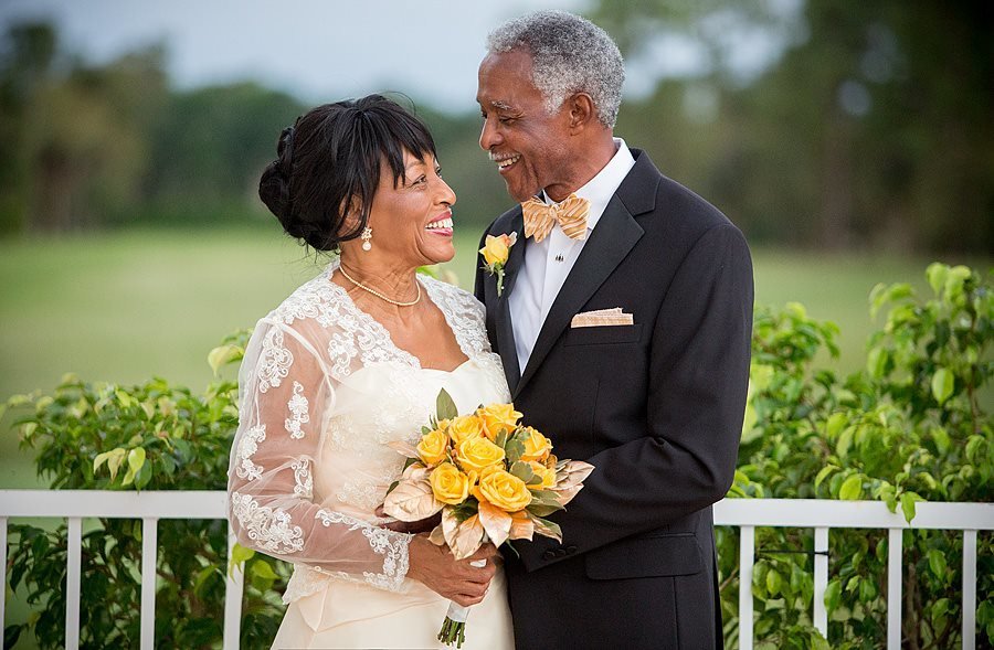 older couple wedding