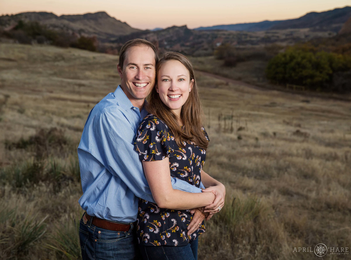 Mom and Dad Photo at Colorado Family Photography Session in Colorado