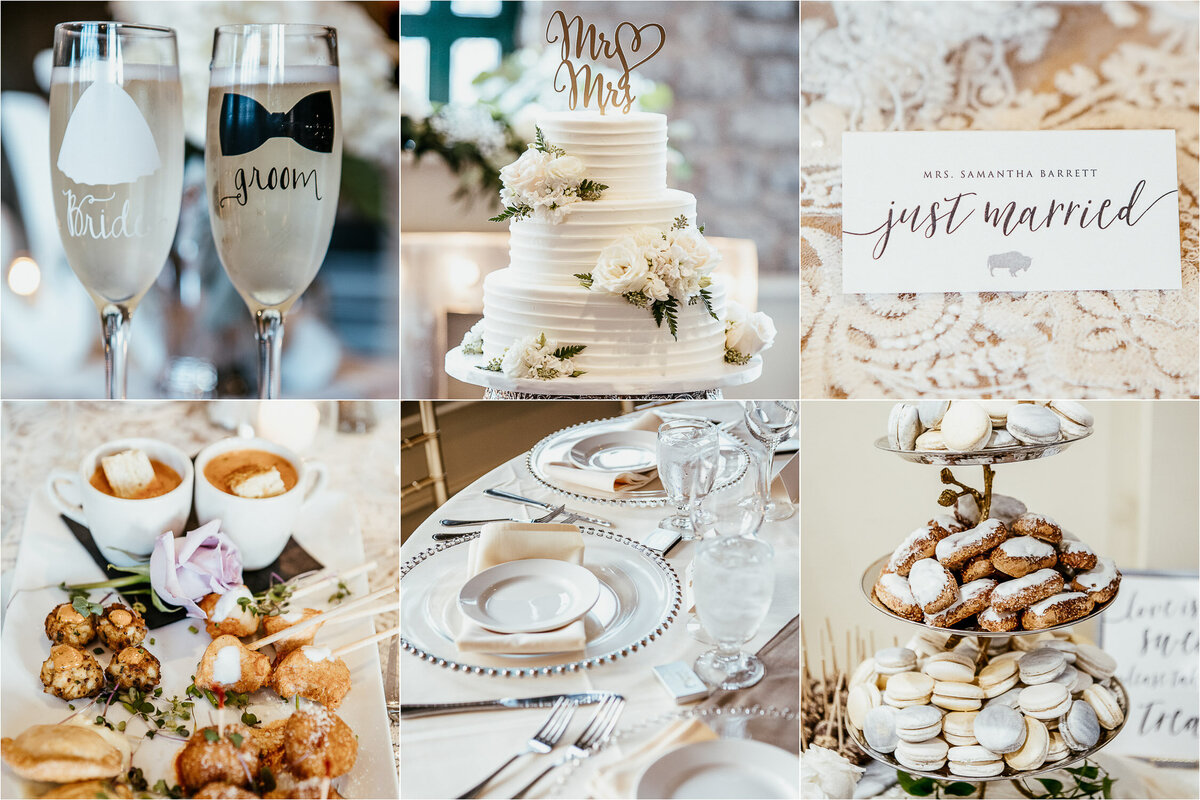 Gallery of white classic themed wedding elements