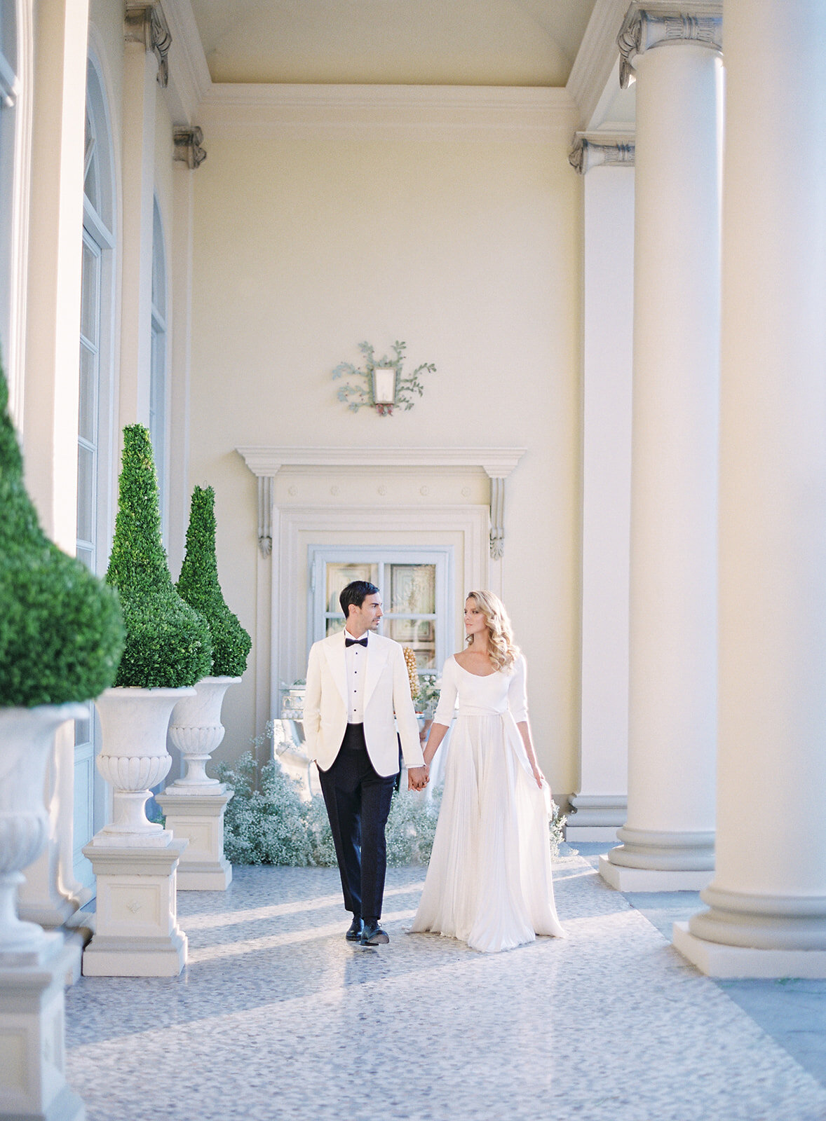 Bride and groom at their Villa Cimena wedding in Turin Italy photographed by Italy wedding photographer