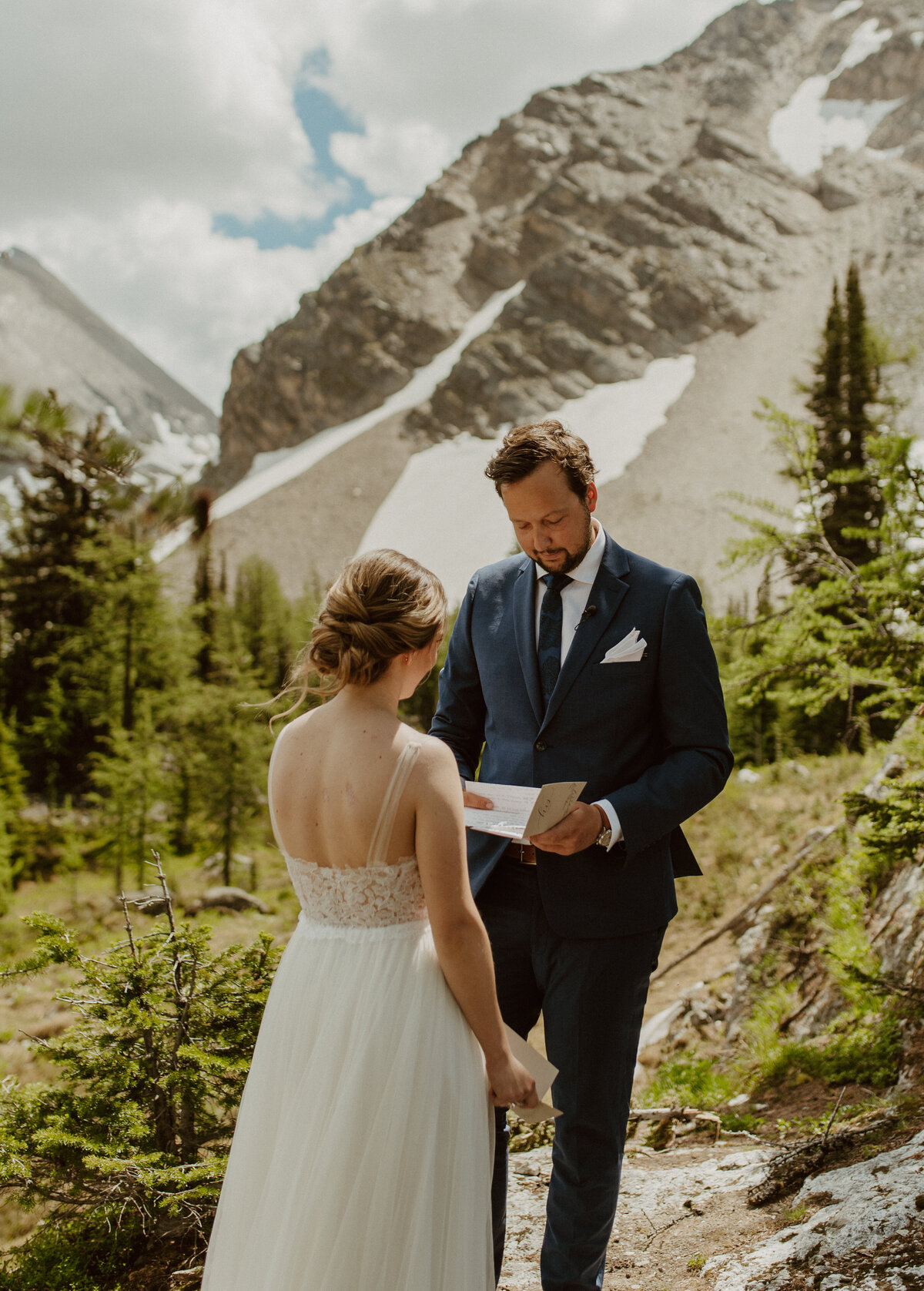 private vows on a mountaintop in Banff, Alberta