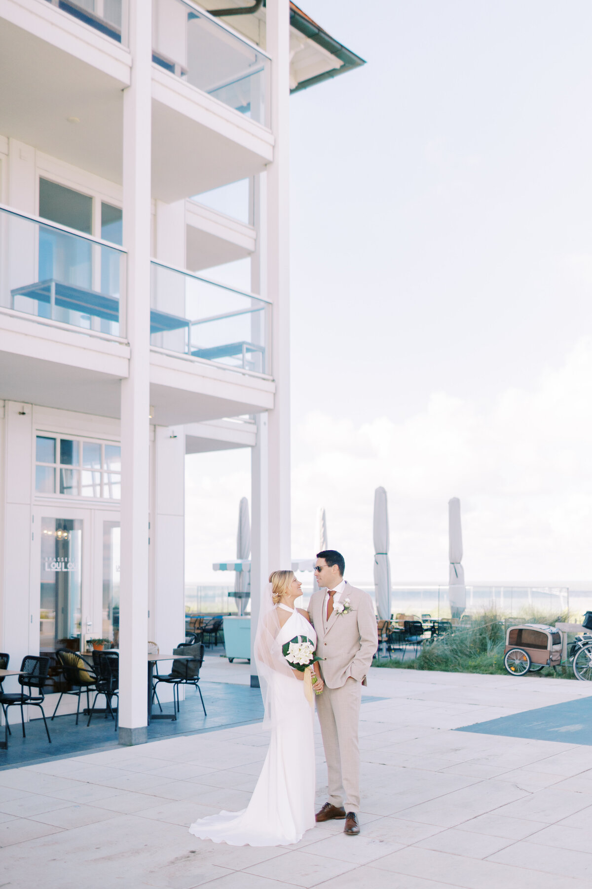 Katherine & Jean-Louis wedding - LDR Ph-309 Hotel de Blanke Top Beachclub Moio Strand Beach Wedding