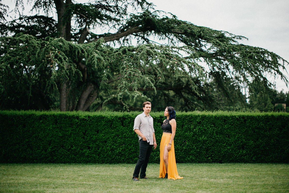 Philadelphia couple, photographed at Longwood Garden's for a styled couple's shoot.