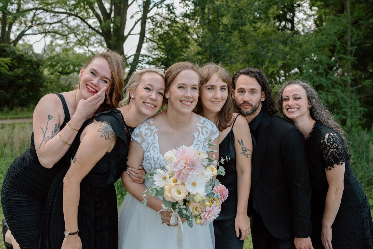 bride and her bridal party