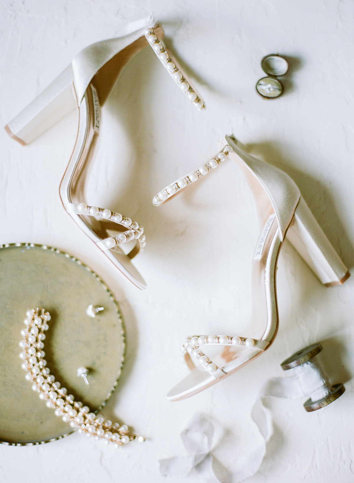 Charleston Wedding Bridal Details Pearl Jewelry Shoes