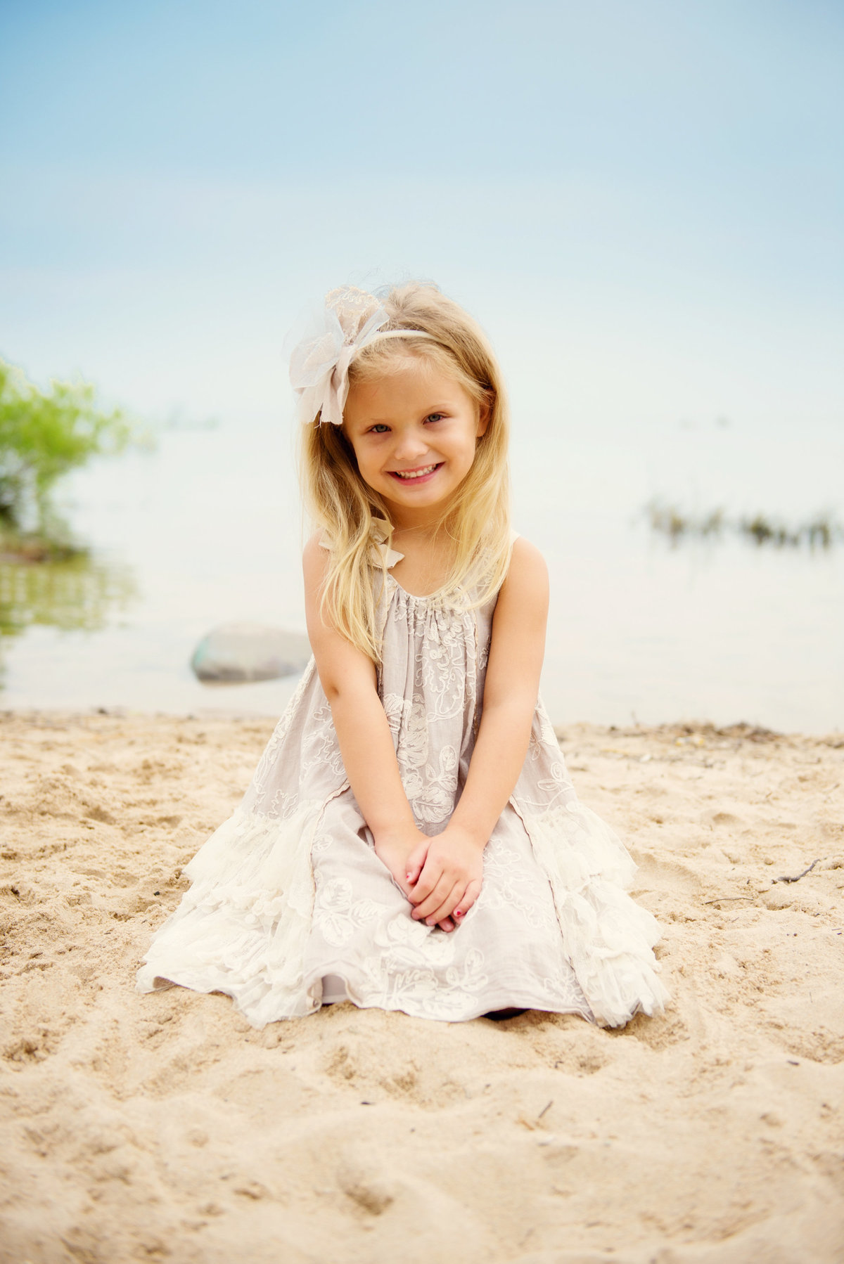beach family portrait photography in northern michigan