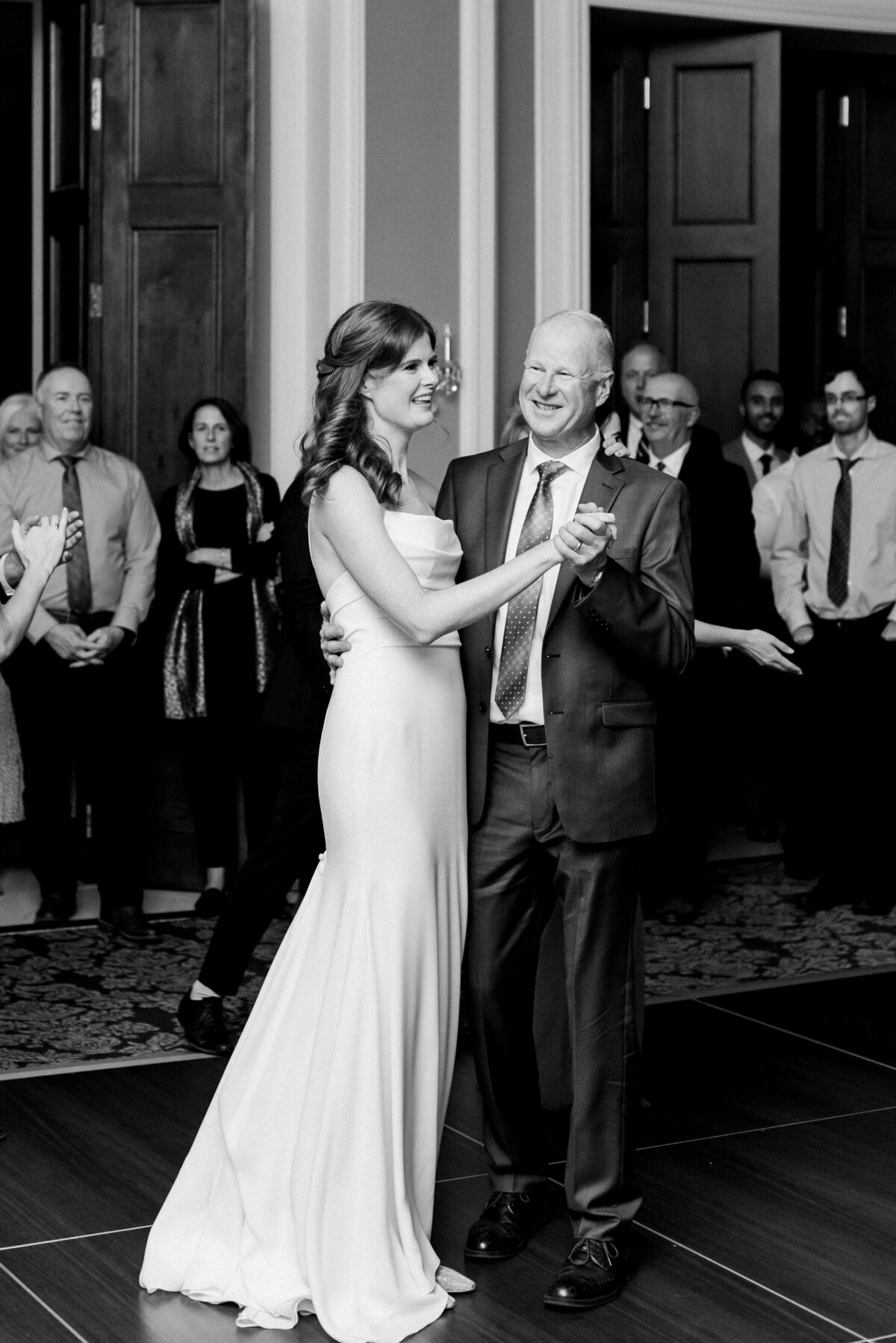 Bride dancing with father at  Lord Nelson Hotel Wedding, in Halifax, Nova Scotia