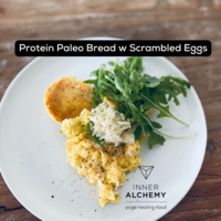 Protein Paleo Bread w Scrambled Eggs