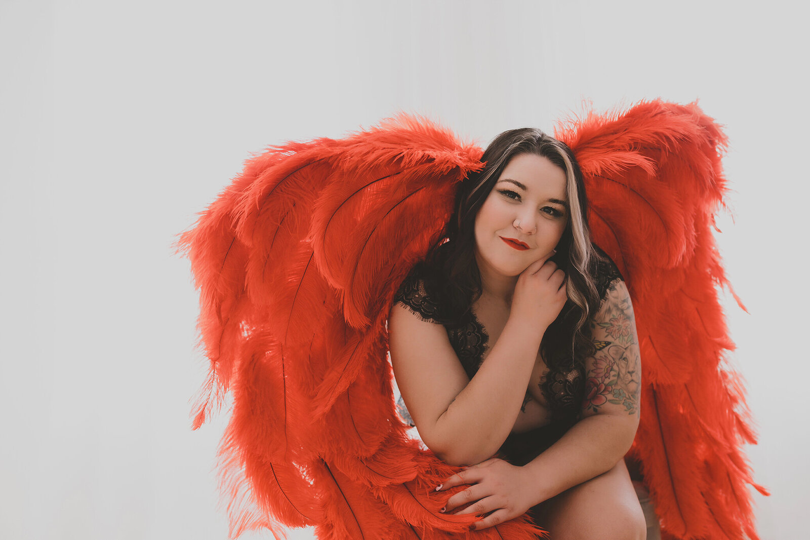 Knoxville boudoir photos angel wings