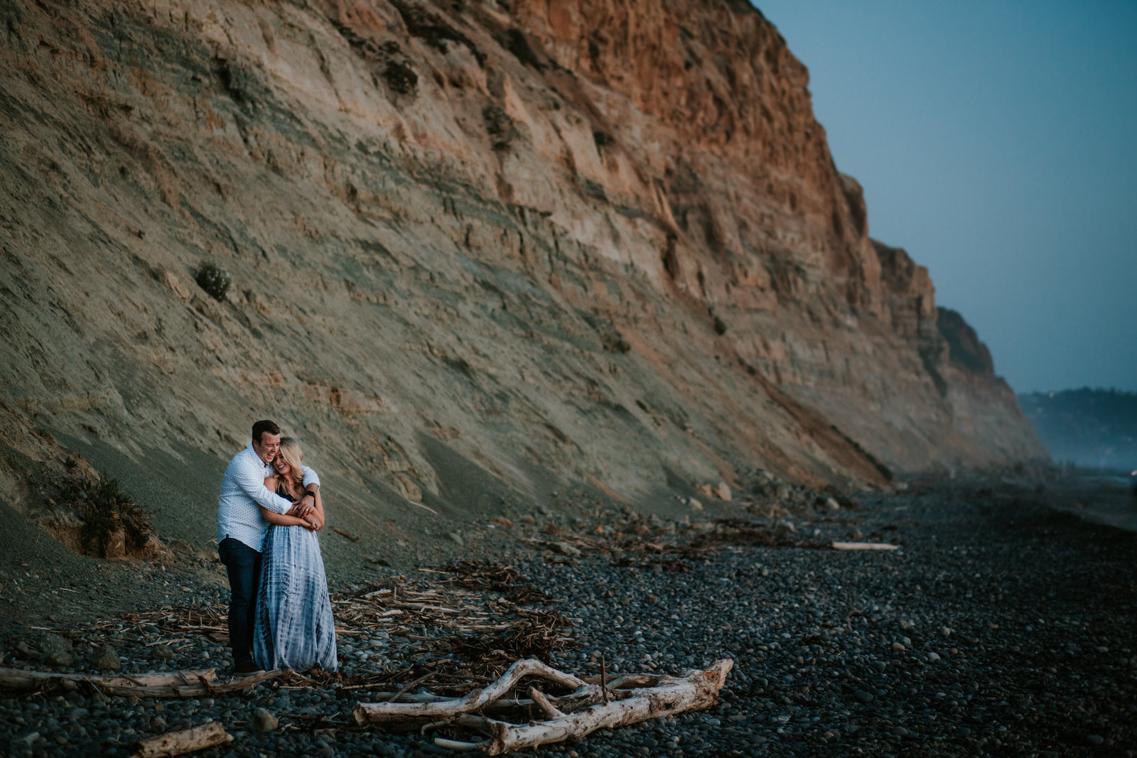 california couple wedding  engagement session beach sunset portraits