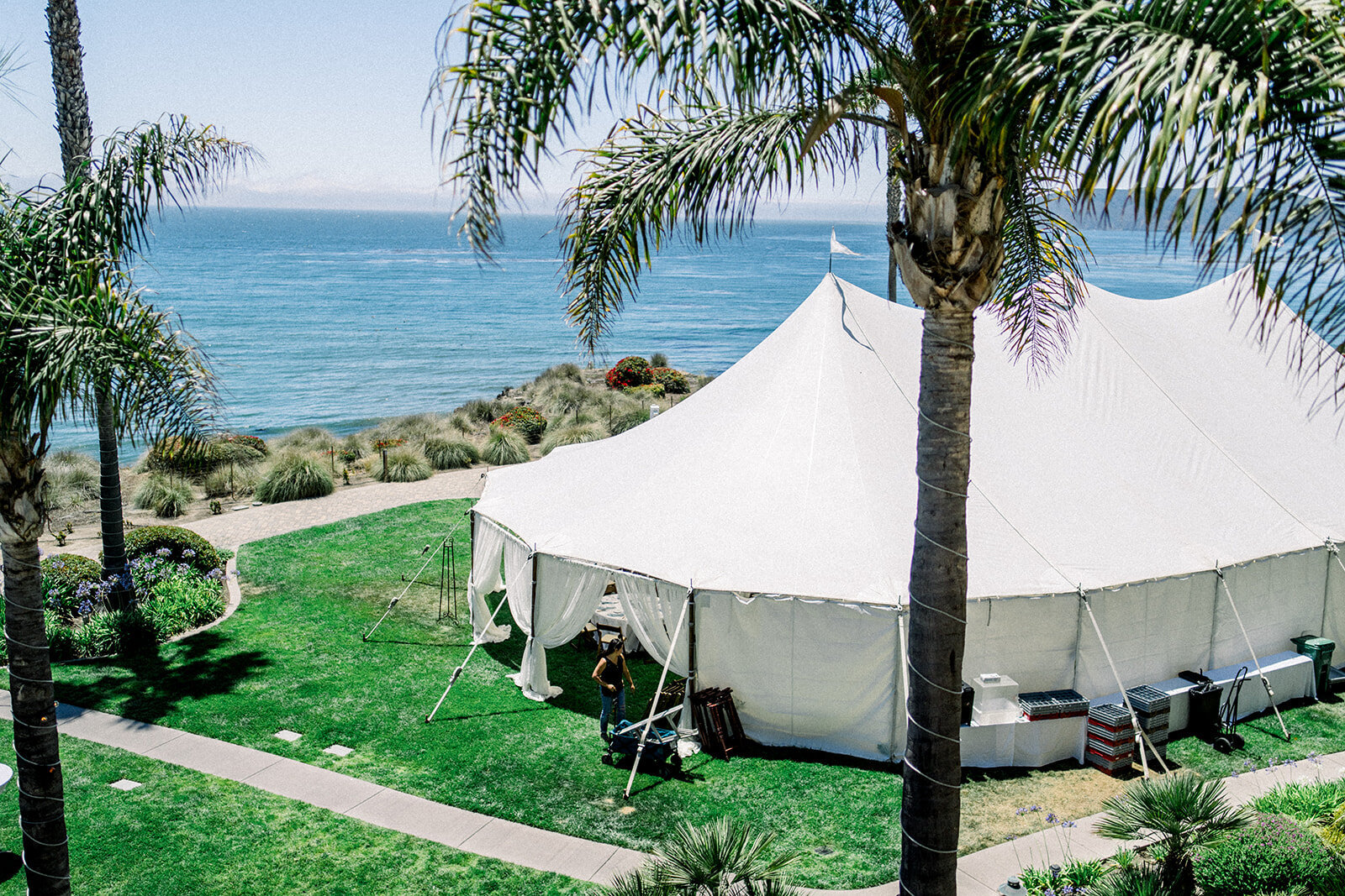 Luxury Wedding Tent Reception at Dolphin Bay Resort