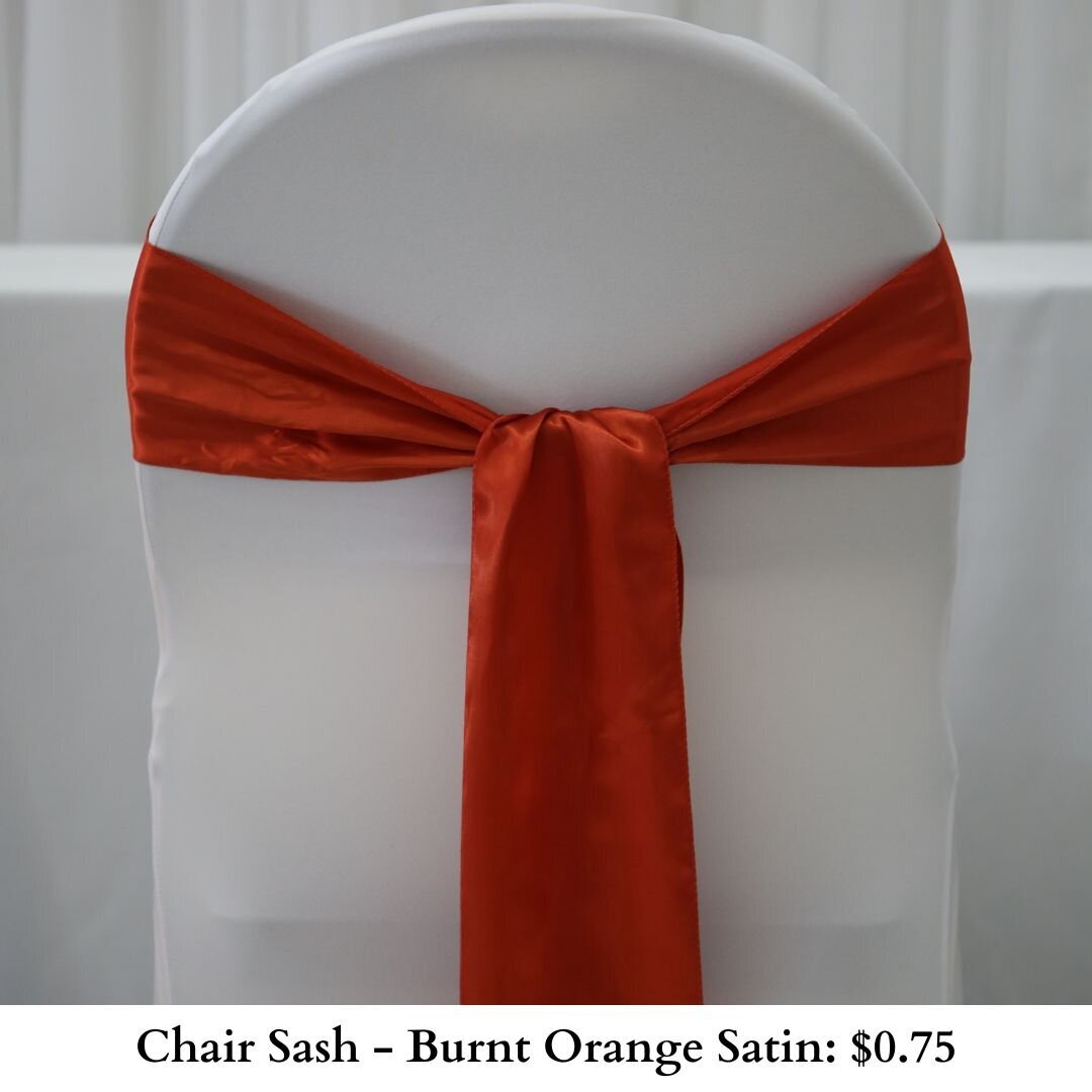 Chair Sash-Burnt Orange Satin-154